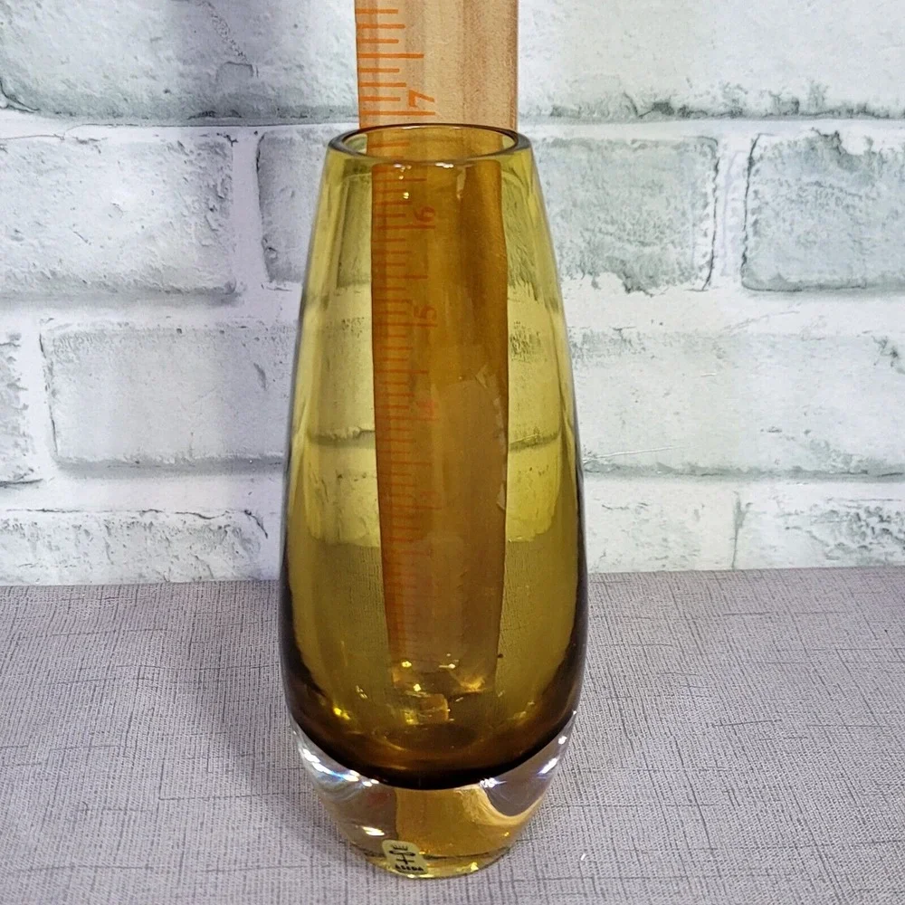 Vintage Mid Century Aseda Sweden Amber 7